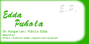 edda puhola business card